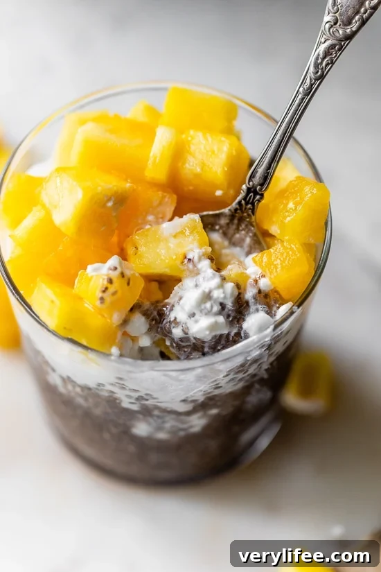 Pineapple Chia Seed with Cottage Cheese