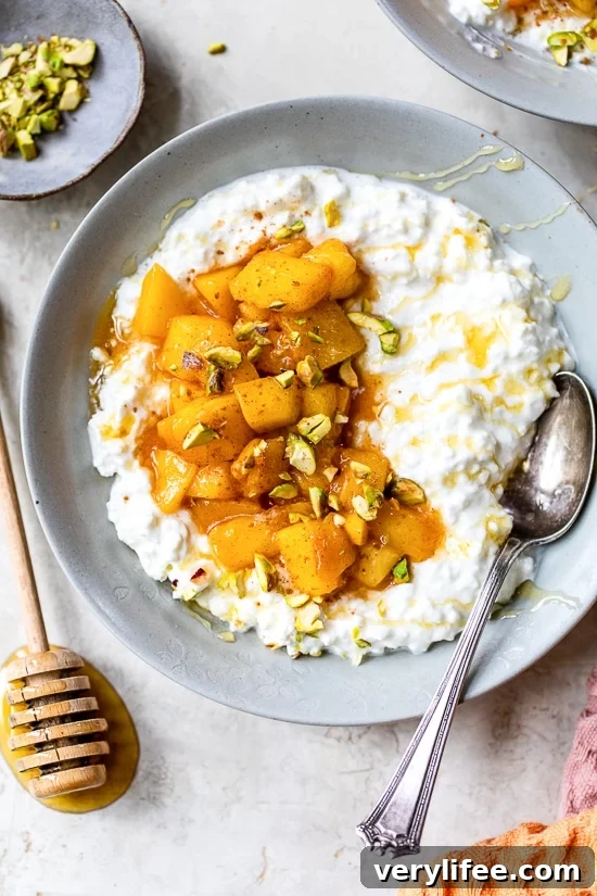 Peaches and Cottage Cheese