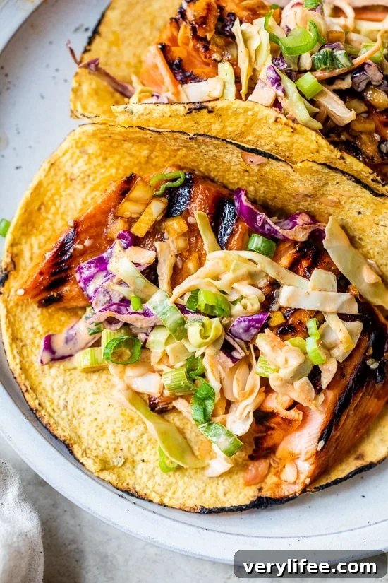 Korean-Inspired Salmon Tacos