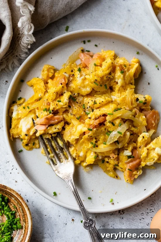 Lox and Eggs with Onions