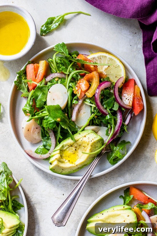 Lemony Hearts of Palm Salad with Avocado