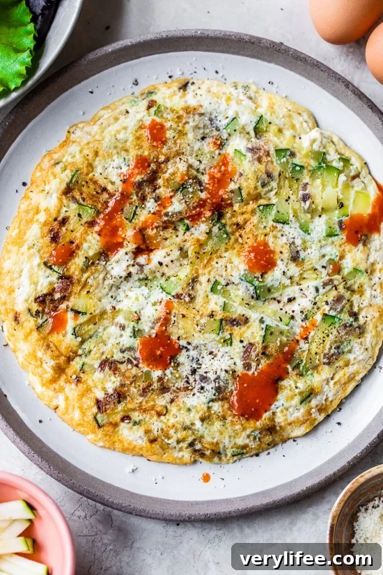 High Protein Zucchini Omelet