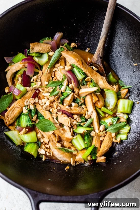 Garlic Ginger Chicken Stir-Fry Recipe 3 Chicken Stir Fry in a wok