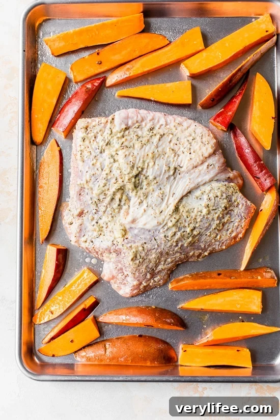 Sheet-Pan Thanksgiving Dinner for 4 4 turkey breast and sweet potatoes