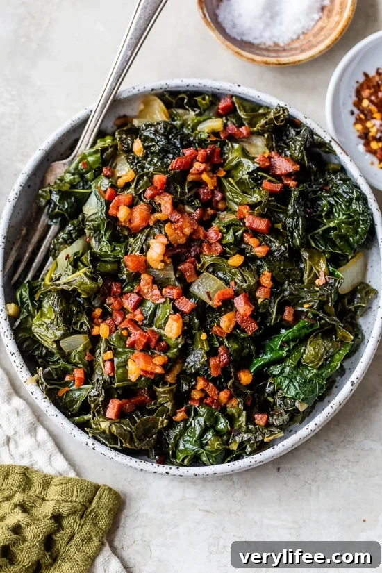 Braised Kale with Pancetta