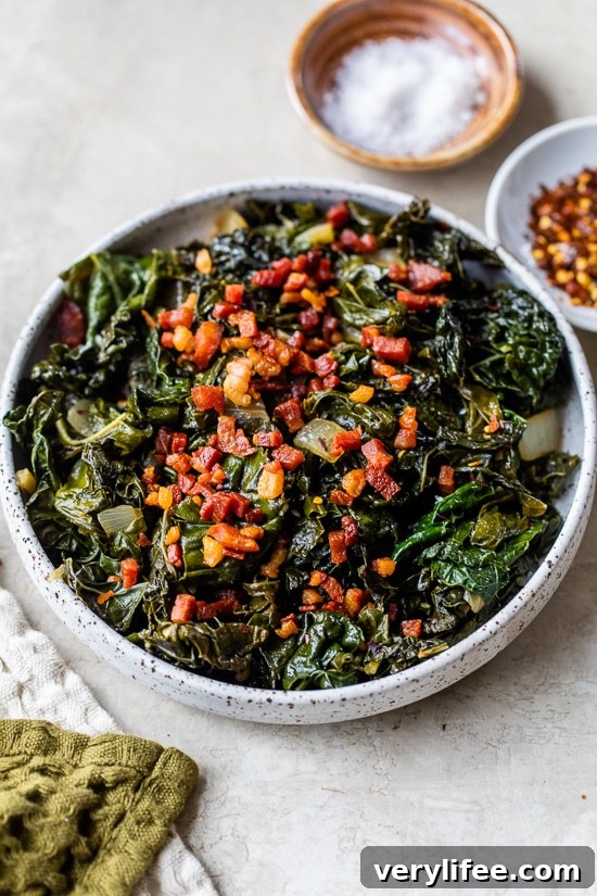 Braised Kale with Pancetta