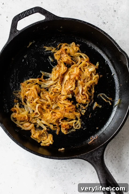 Savory Butternut Squash Galette Recipe 4 caramelized onions