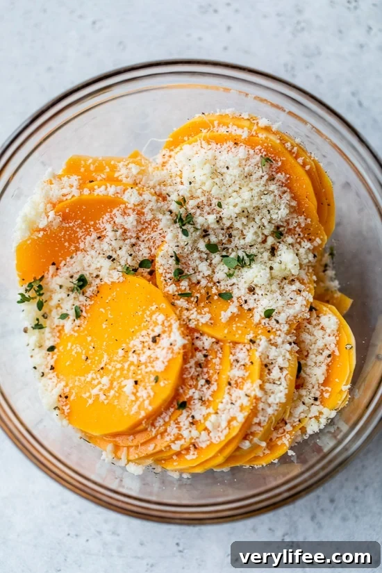 Savory Butternut Squash Galette Recipe 5 Butternut Squash sliced into thin rounds