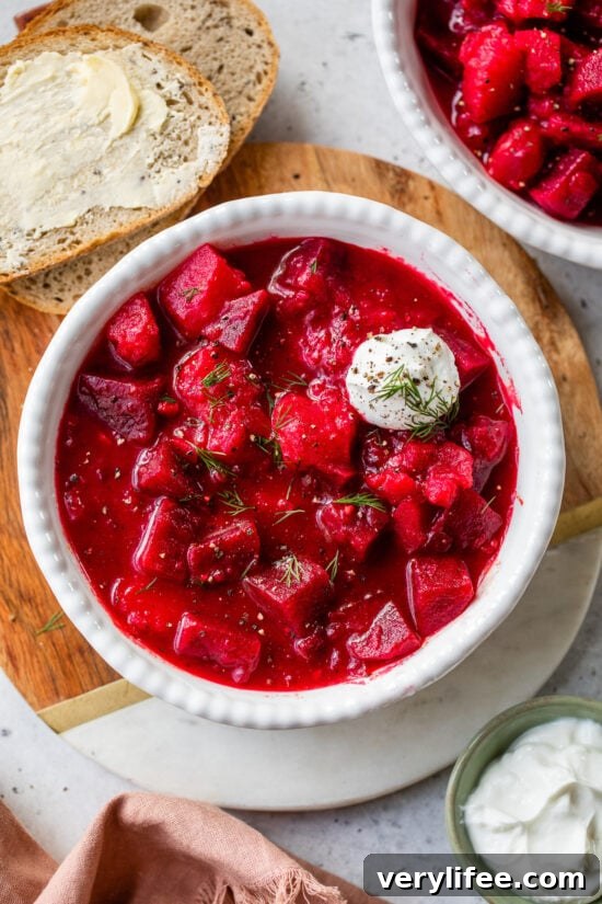 Classic Ukrainian Borscht Recipe: Beet Soup with Sour Cream 5 Borscht