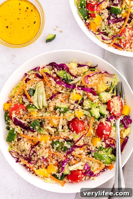 Rainbow Quinoa Salad with Lemon Dressing