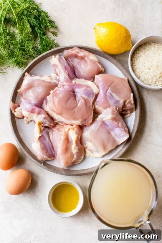 Greek Lemon Chicken and Rice Soup (Avgolemono) 6 Avgolemono Soup ingredients