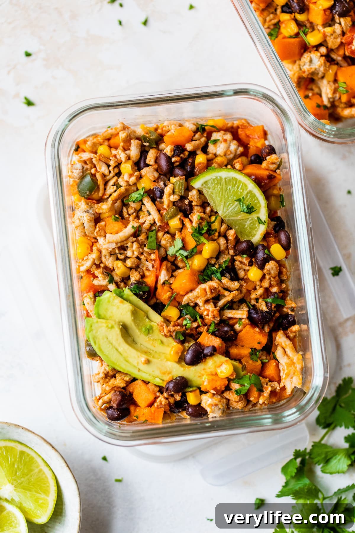 Ground Turkey Skillet: Sweet Potatoes and Black Beans 2 Meal Prep ground turkey and sweet potatoes