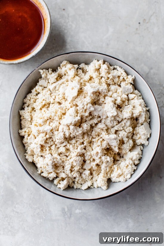 crumbled tofu