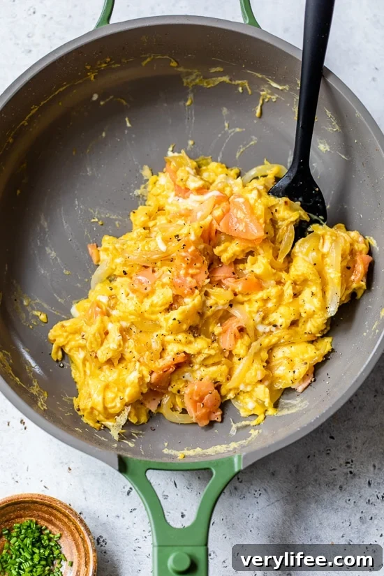 Lox and Eggs With Onions
