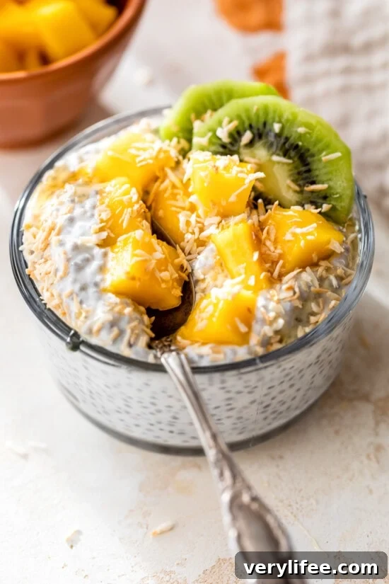 Tropical Chia Pudding Breakfast Bowl