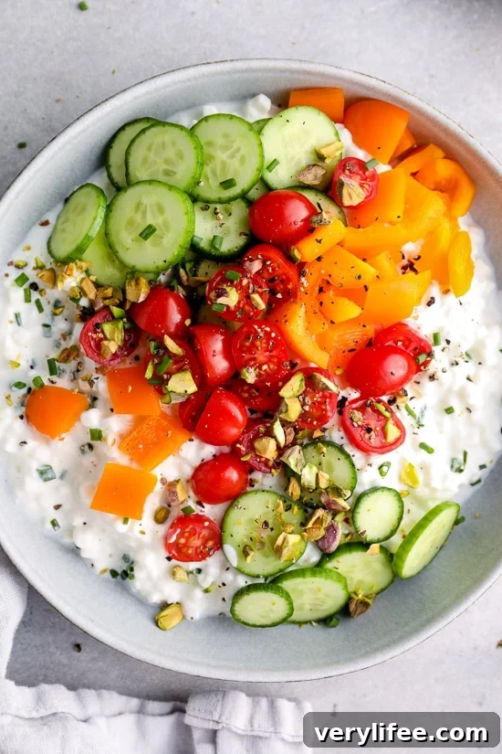 Savory Cottage Cheese Bowl