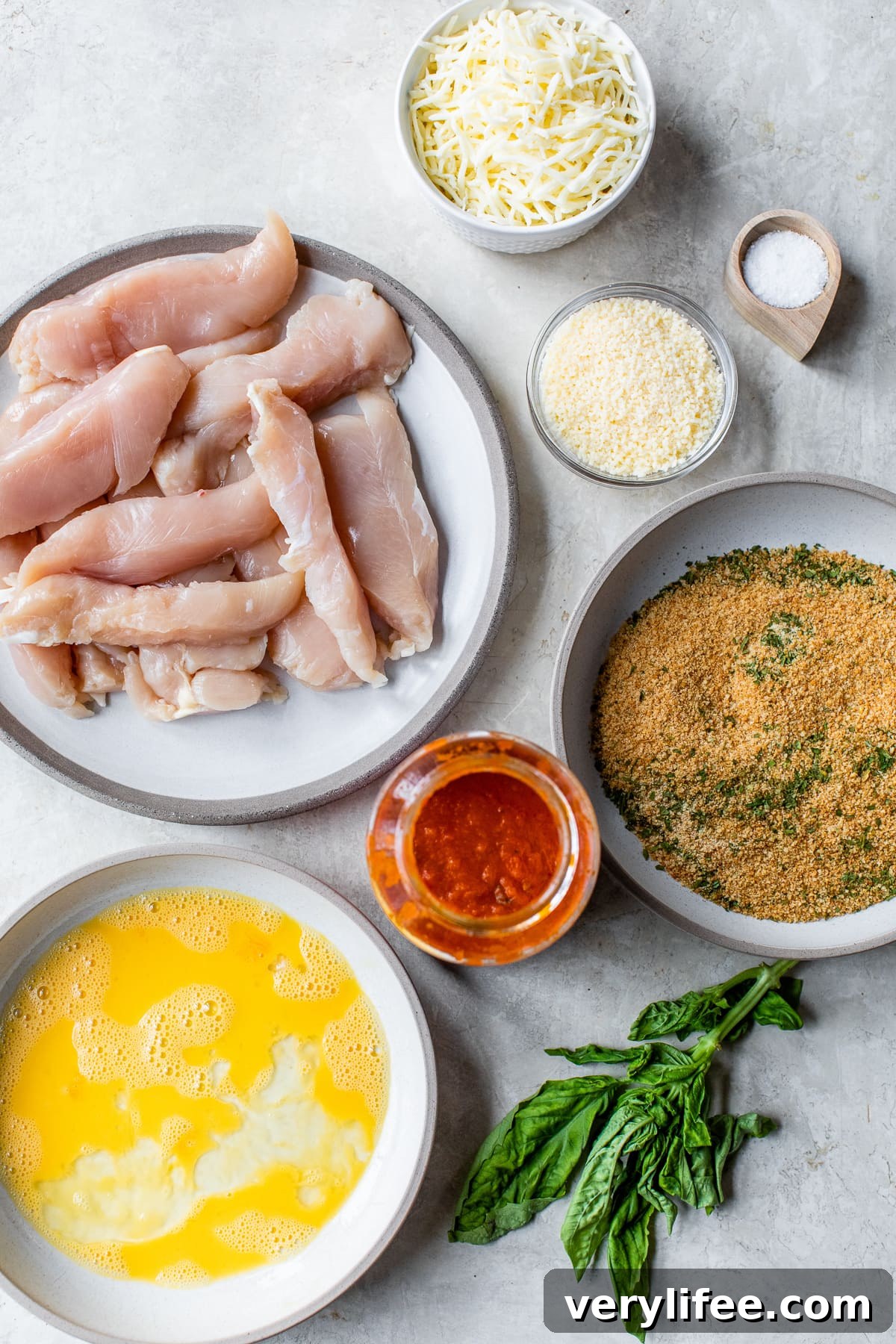 Ingredients for Chicken Tenders Parmesan Chicken Tenders Parmesan ingredients
