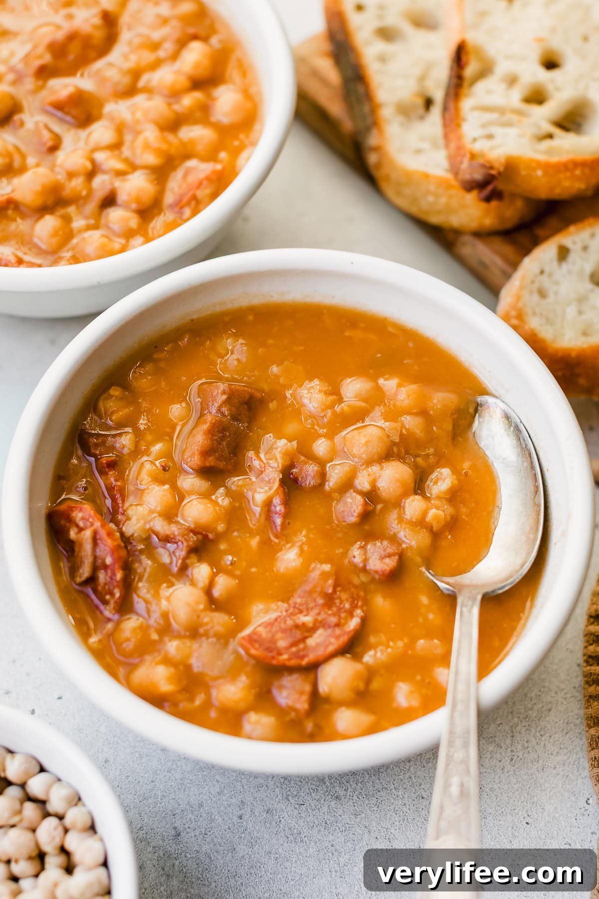 Instant Pot Spanish Chickpea Stew 11 Spanish Garbanzo Stew in a bowl