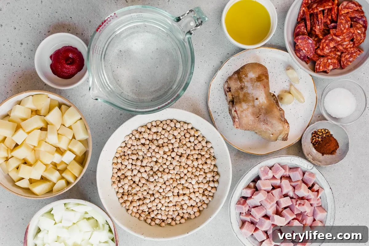 Instant Pot Spanish Chickpea Stew 5 Spanish Garbanzo Bean Stew ingredients