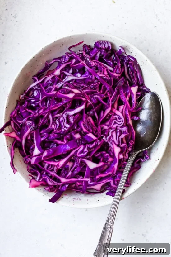 Make the cabbage slaw