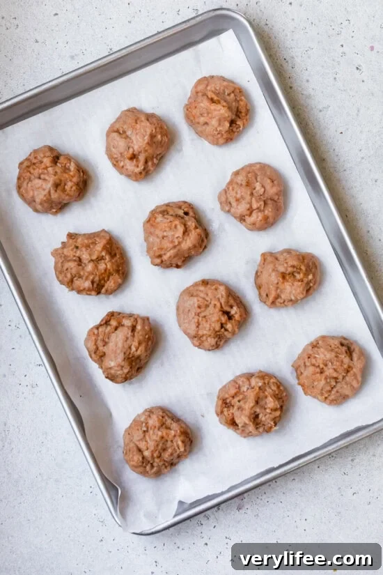 Divide the meat into equal portions