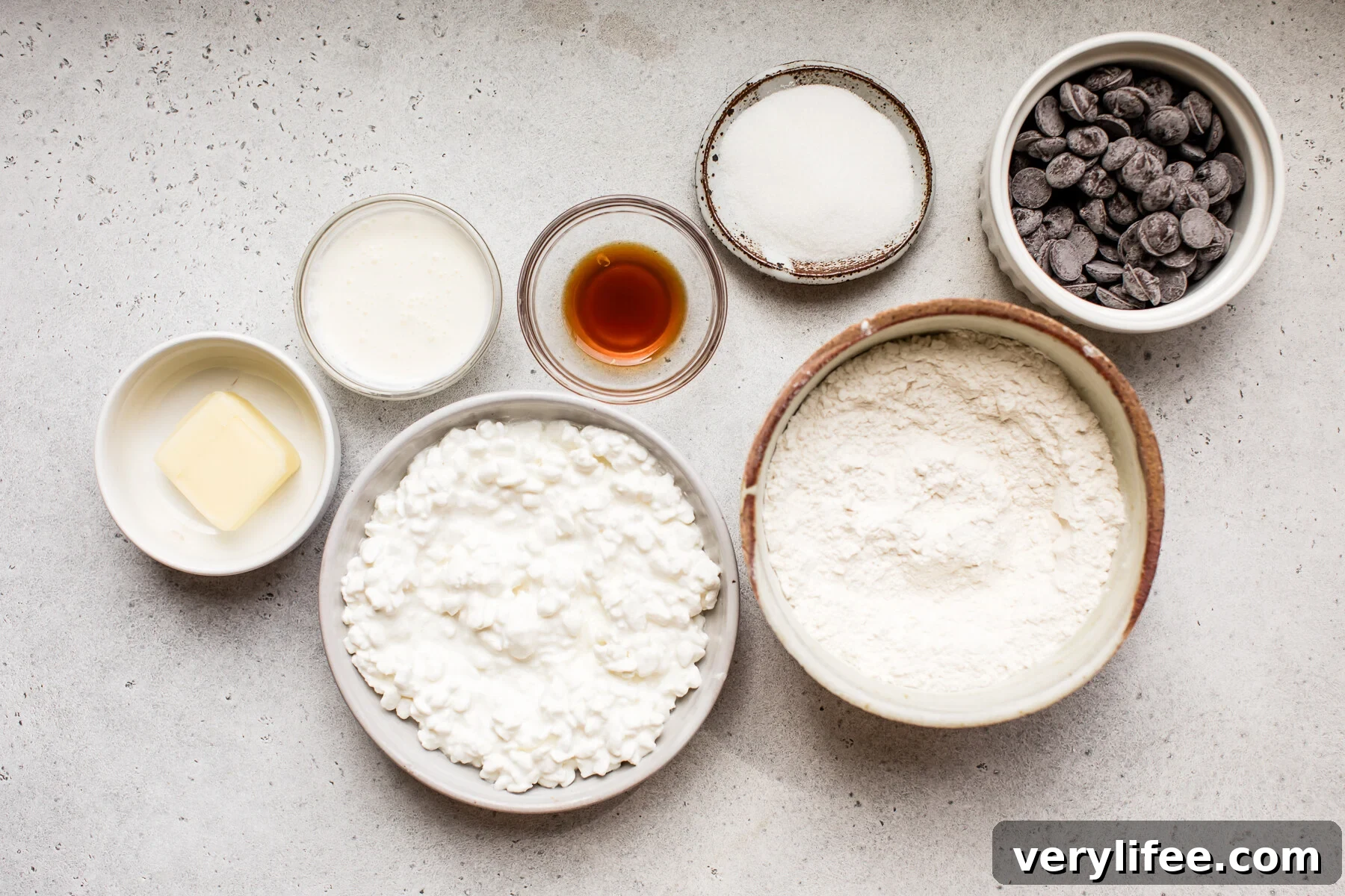 Ingredients used in Cottage Cheese Chocolate Chip Cookies