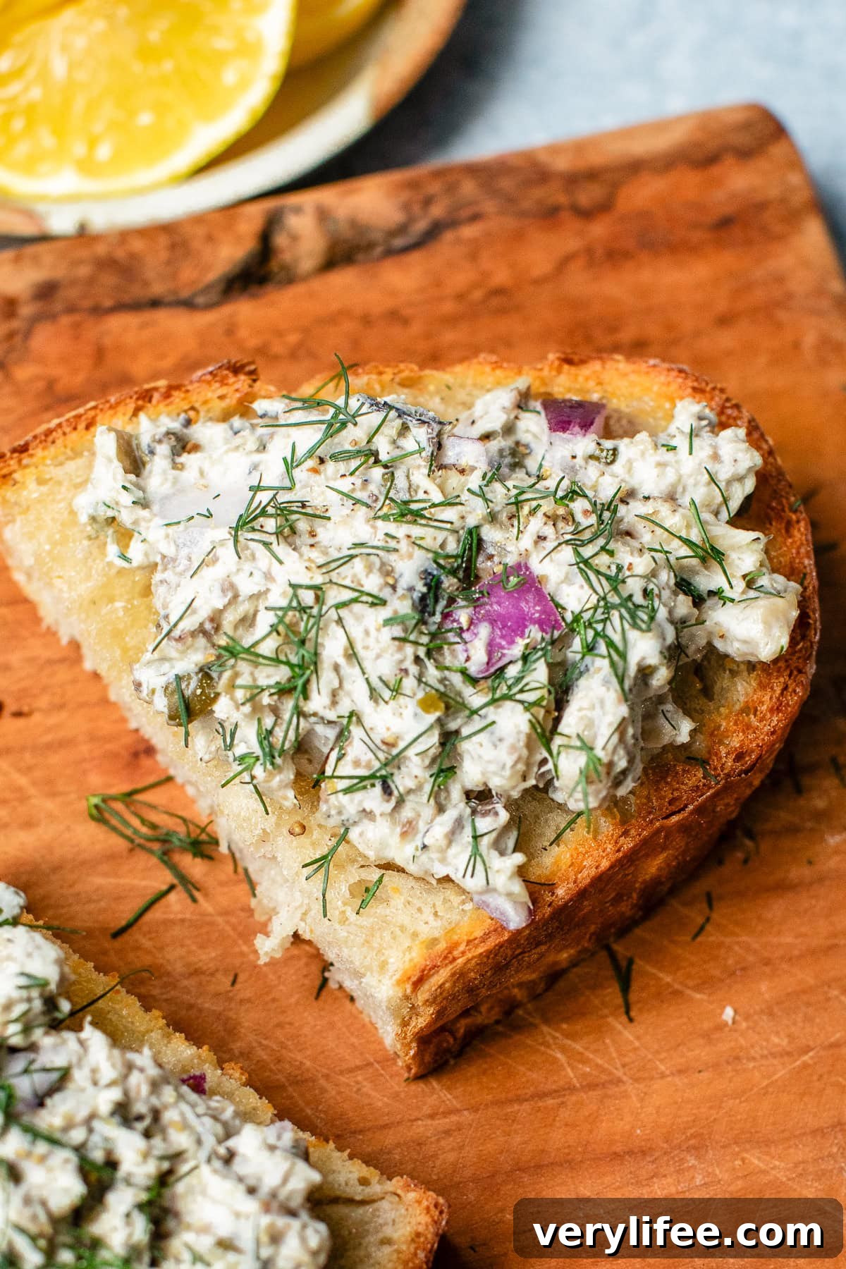 Sardine Salad Recipe with Lemon, Capers and Olive Oil 10 Sardine Salad on toast