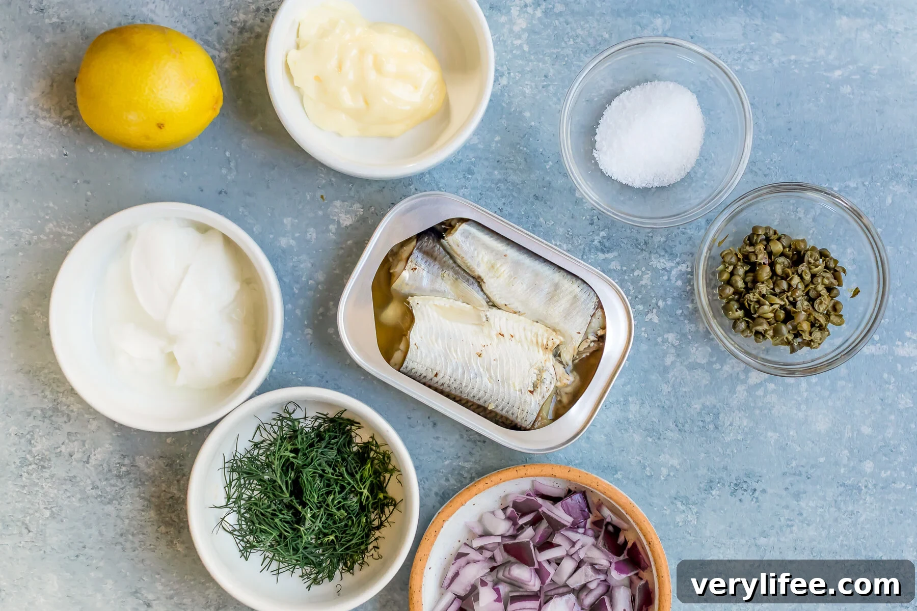 Sardine Salad Recipe with Lemon, Capers and Olive Oil 5 Sardine Salad ingredients