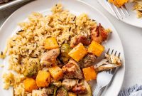 Maple-Dijon Glazed Sheet-Pan Chicken with Roasted Vegetables
