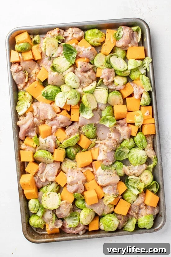 Sheet Pan with Chicken and Fall Vegetables