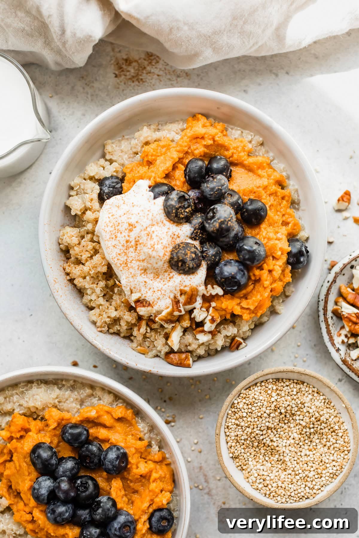 Sweet Potato Pie Quinoa Breakfast Bowl