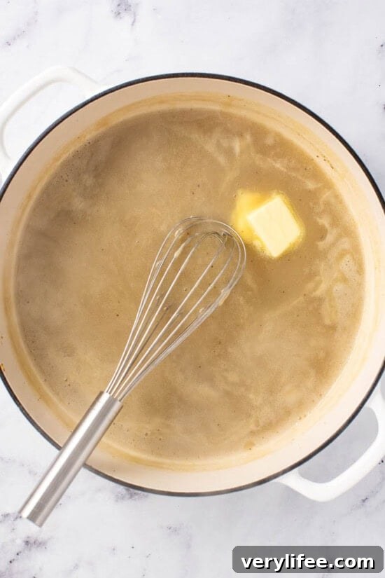 Thanksgiving Turkey Meatballs with Savory Gravy 11 Whisk in butter