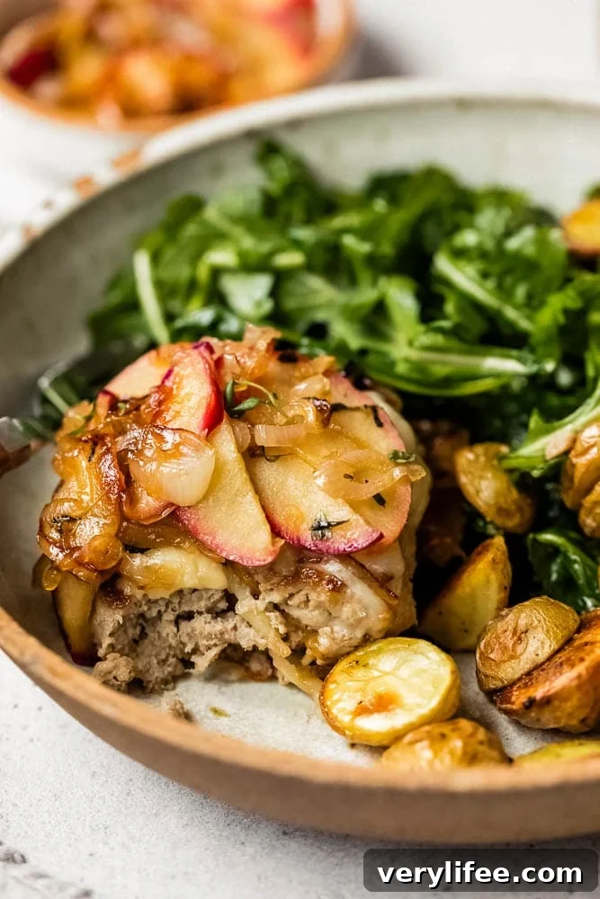 Turkey Burgers with Apples and Gruyère